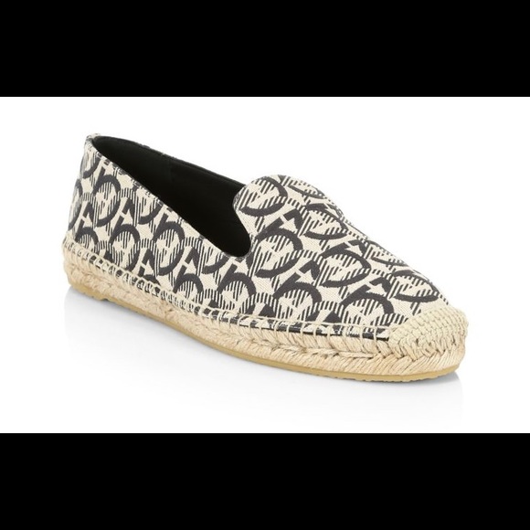 Ferragamo Women’s Sue Logo Canvas Espadrilles. - Picture 2 of 11